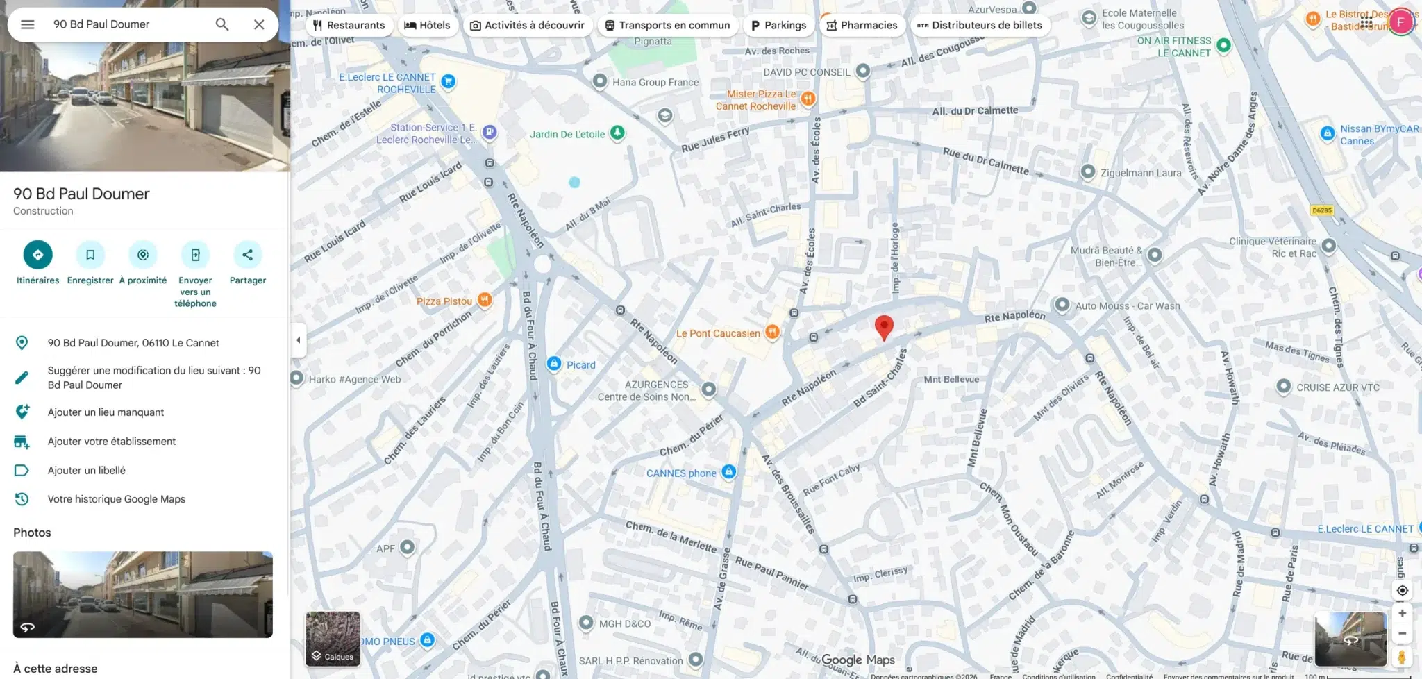 Carte Damonte Immobilier Cannes